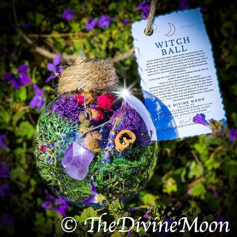 Amethyst Witch Ball - Witches Ball - Home Blessing Ball - Home ...