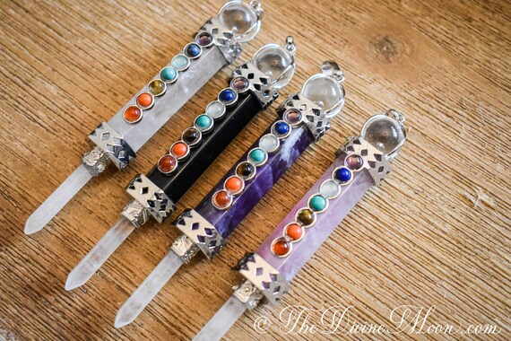 Crystal chakra wands discount