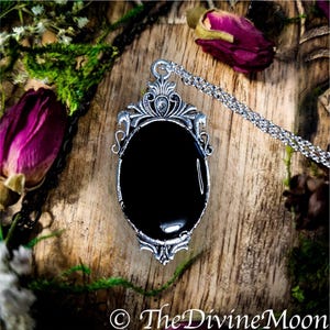 Antique Vintage Scrying Mirror Necklace - Fortune Telling - Psychic - Divination - Scrying Tool - Gift - Witchy Gift - Vintage Gift - Divine