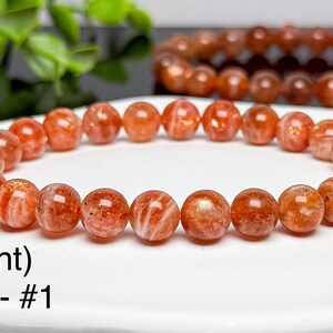 Auffällige 7mm 8mm Arusha Sonnenstein Armbänder LIGHT - 8mm (#1)