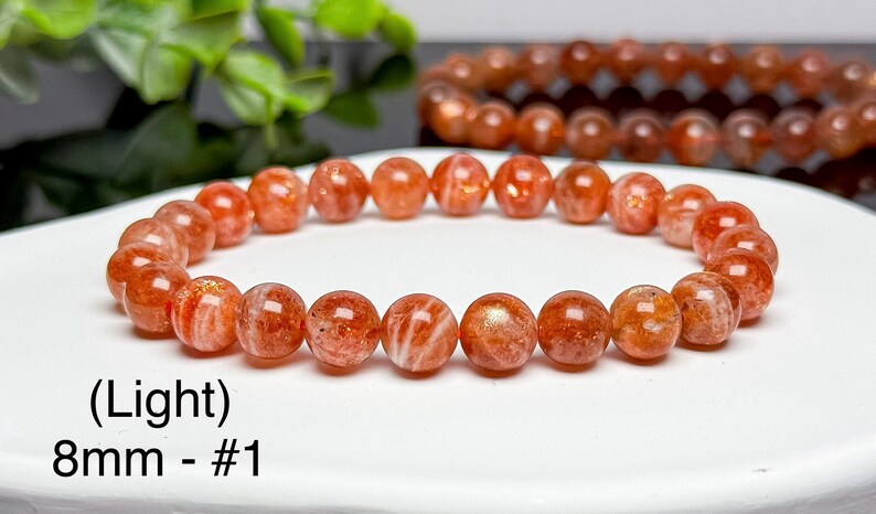 Auffällige 7mm 8mm Arusha Sonnenstein Armbänder LIGHT - 8mm (#1)