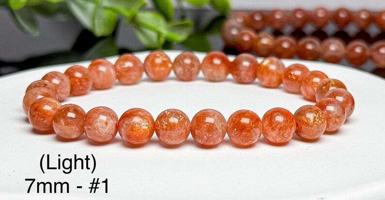 Auffällige 7mm 8mm Arusha Sonnenstein Armbänder LIGHT - 7mm (#1)