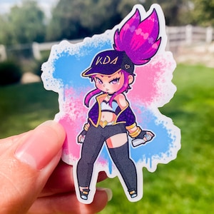 K/DA Akali Sticker | League of Legends Transparent Vinyl Sticker