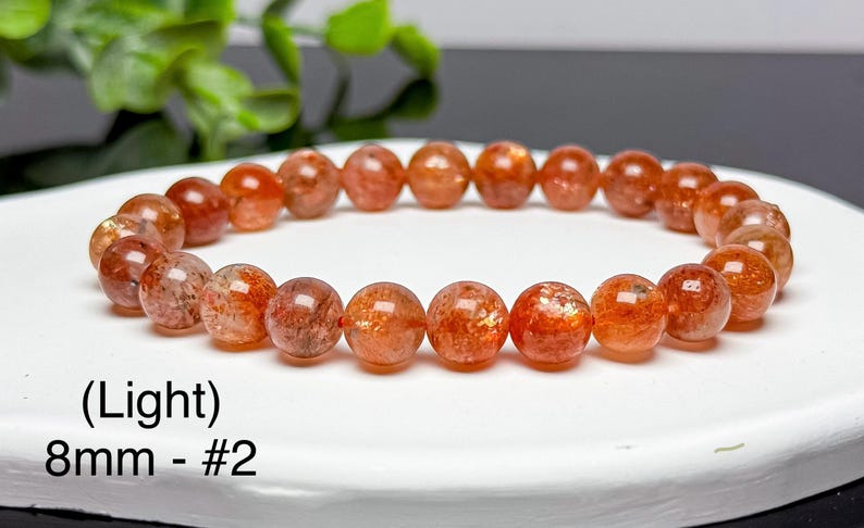 Auffällige 7mm 8mm Arusha Sonnenstein Armbänder LIGHT - 8mm (#2)