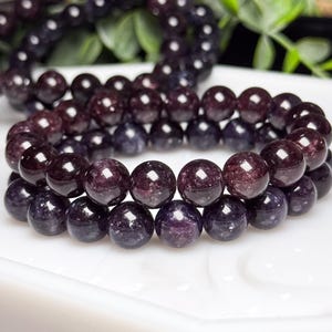 Sparkly Natural Purple/Red Mica Lepidolite - 10mm size