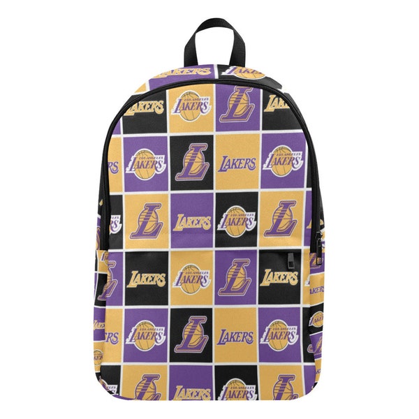 Lakers Backpack, LA Book Bag, Adult Backpack, For Husband, Backpack for kids, Gift for friend, Birthday Gift, Fan gift, Lakers fan, for her