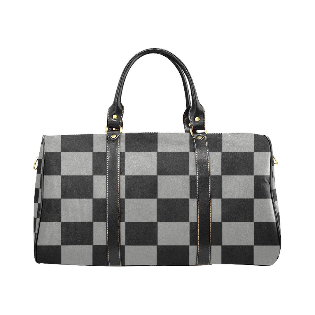 Checkered Travel Bag Travel Bag Checker Print Bag Groomsmen Etsy
