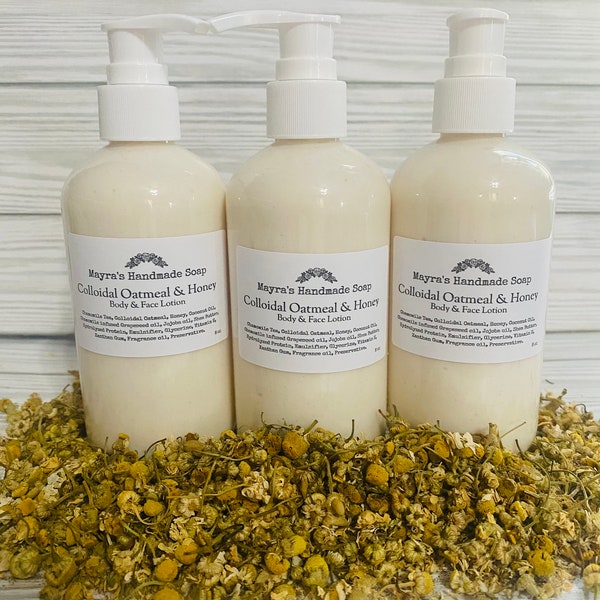 Colloidal Oatmeal & Honey Body Cream or Lotion| Handmade| Moisturizer| Soothing |