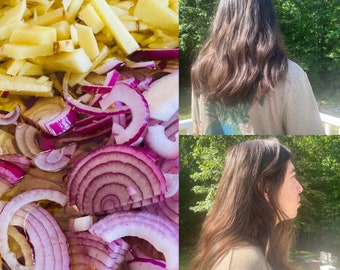 Onion & ginger hair oil, grow and scalp detox, hair treatment, 100% Natural.