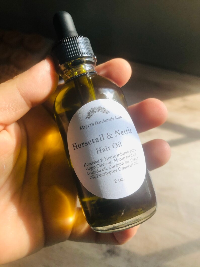 Horsetail & Nettle Hair oil infused oil 100 natural. Etsy