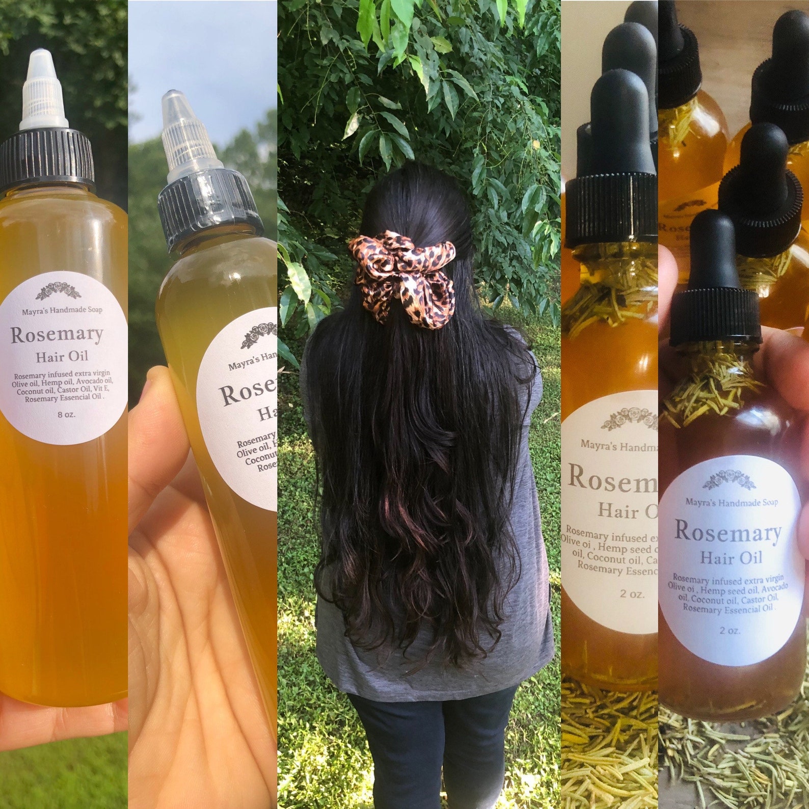 Rosemary Hair Oil infused oil 100 natural. Etsy