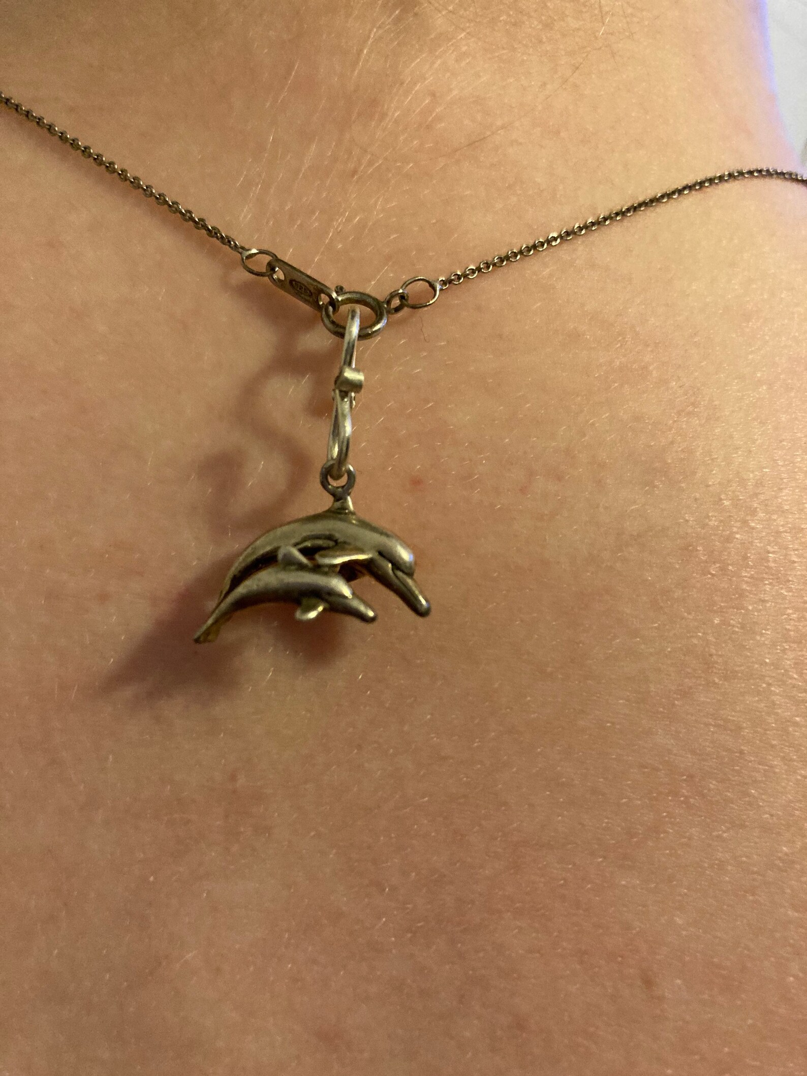 Upcycled Dolphin Clasp Weight Necklace Counterweight Pendant Etsy