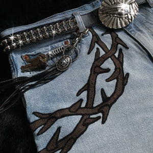 Crown Ov Thorn Embroidery on Pants