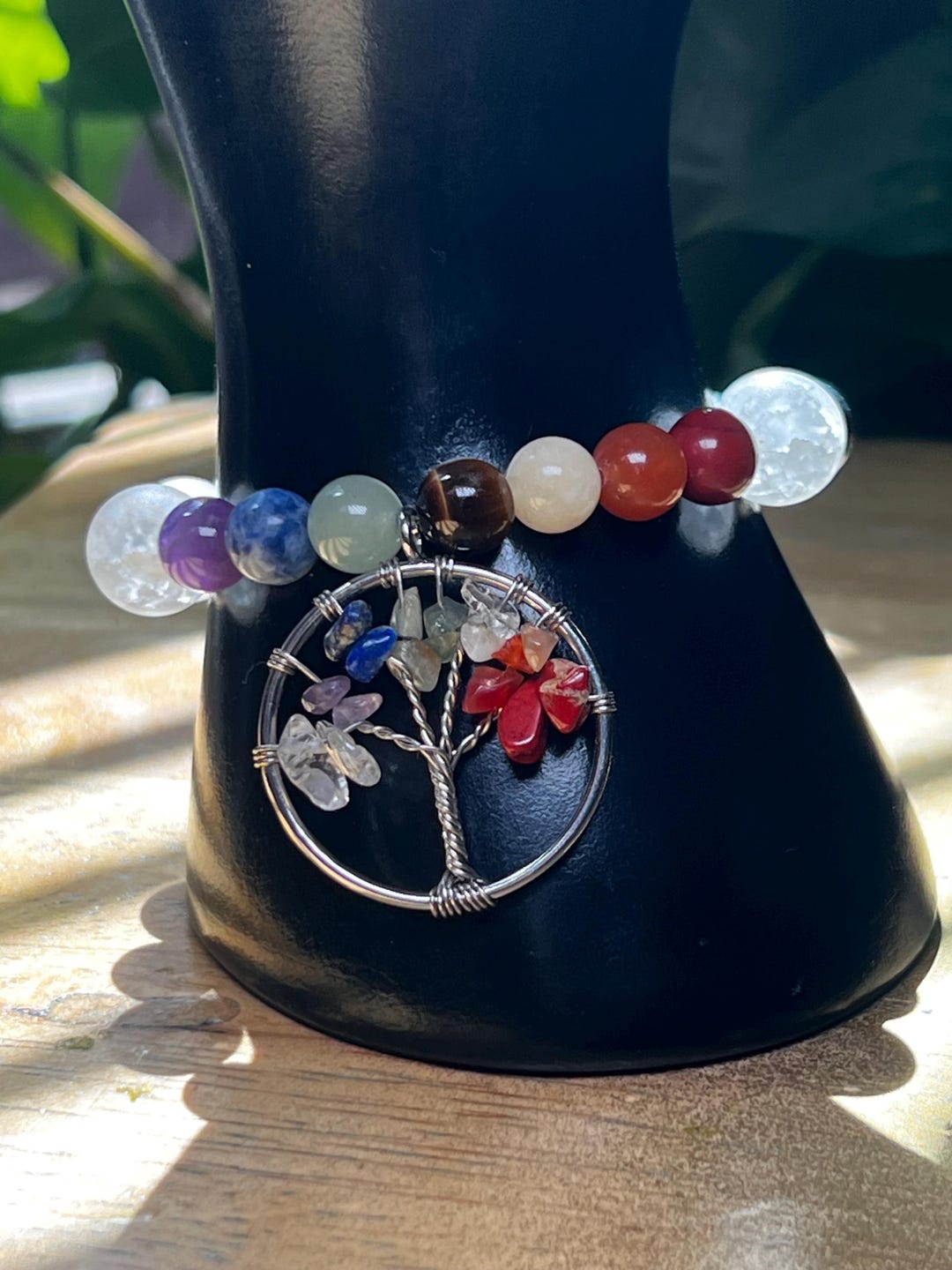 Tree of Life Chakra Stone Bracelet - Etsy