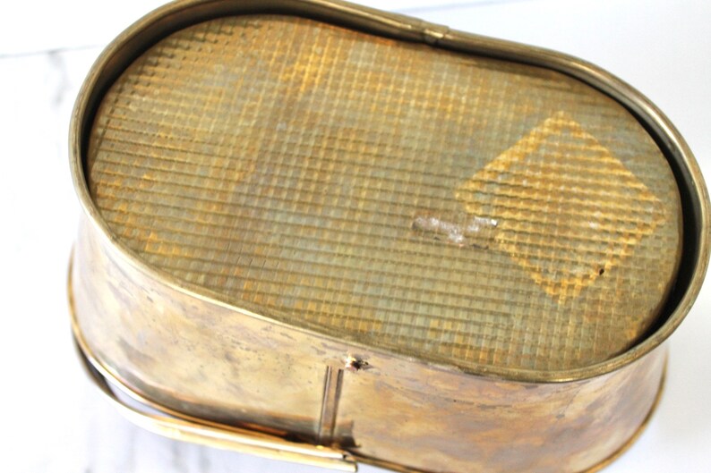 Vintage Planter Vintage Brass Basket Farmhouse Decor Indoor Planter Boho Decor Brass Planter Vintage Brass Planter