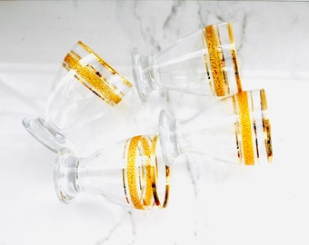 Mid Century Cocktail Glasses || Amber Glasses || Vintage Glass Cups || Vintage Water Glasses || Set of Vintage Glasses || Mid Century Home