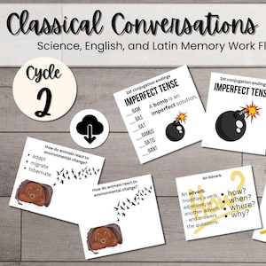 CC Cycle 2 Science Englisch & Latein Erinnerung Memory Master Karten, On the Go Travel, Classical Conversations Foundations Digitaler Download PDF