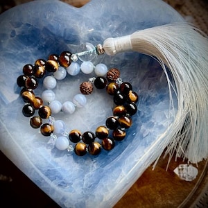 Celestial Harmony 45-Bead Heilige Codes Japa Mala Codigos Sagrados Edelstein Mala