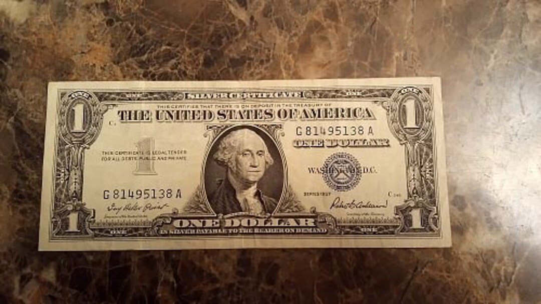 1957A One Dollar Silver Certificate Etsy 1957A One Dollar Silver Certificate Etsy