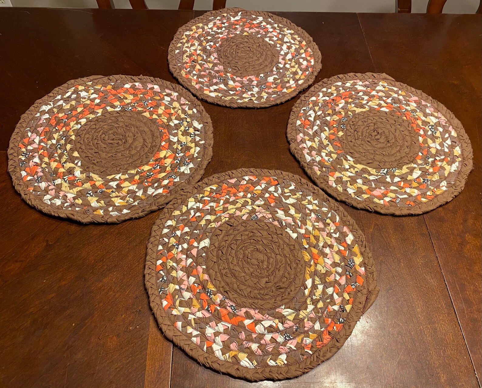 Set of 4 Braided Placemats Bohemian Country Hand braided Etsy