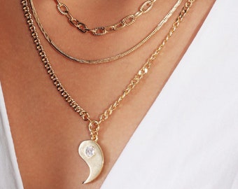 18K Gold Filled Oval Chain Necklace | Gold Chain Necklace | Perfect for Necklace Layering | Hypoallergenic | Nickel Free