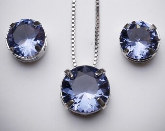 Nickel Free Rhodium Plated Earring and Necklace Set | Jewelry Set | Gift for Her. Mother’s Day gift