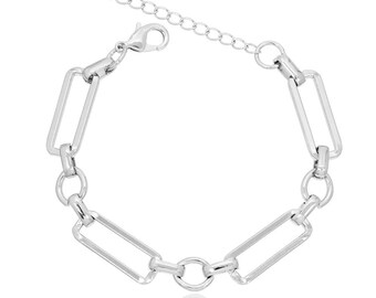 Silver Chain Bracelet | Filled in Rhodium | Chain Bracelet | Stakcable Bracelet | Gift for Her