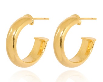 18k Gold Filled Chunky Hoop | Thick Hoop Earring | Gold Hoop | Nickel Free
