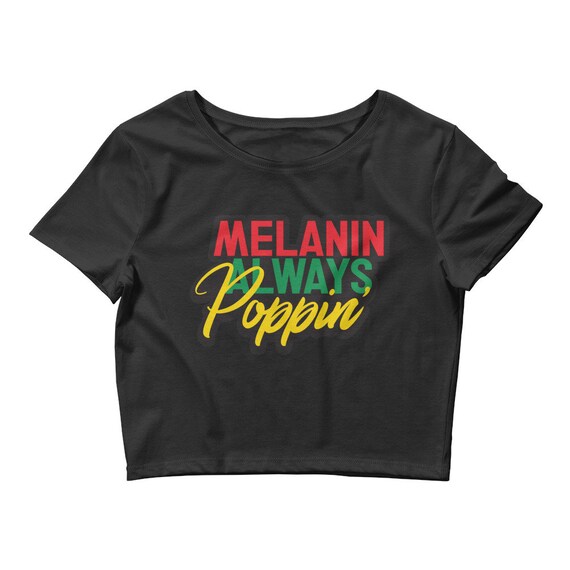 Melanin top crop hoodie