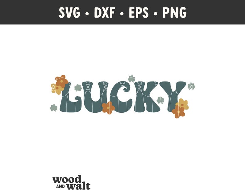Lucky SVG | St. Patrick's Day PNG | Retro St. Paddy's Design | Boho Lucky Svg | Happy Go Lucky Svg | Shamrock Svg | Cricut Cut File image 2