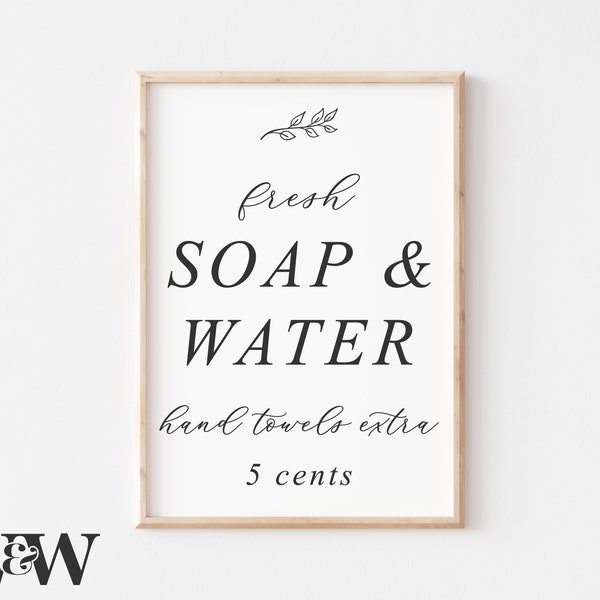 Fresh Soap And Water SVG | Bathroom Sign SVG | Farmhouse Bathroom SVG | Bathroom Quotes Svg | Washroom Svg | Cricut Files | Digital Download