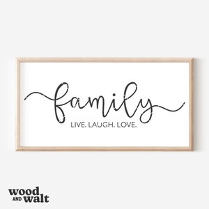 Familie Leben Lachen Liebe SVG | Familie Zeichen SVG | Bauernhaus Schild SVG | Digitaler Download | Cricut Dateien