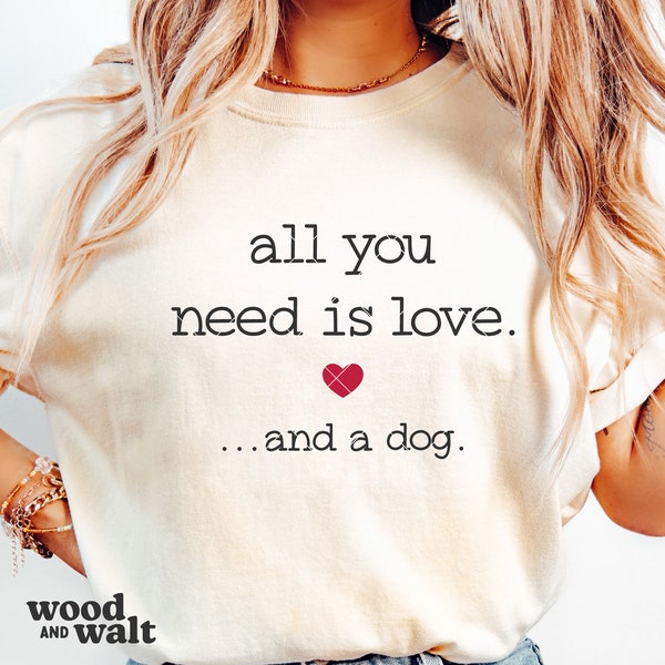 All You Need Is Love And A Dog SVG | My Dog Is My Valentine Cut File | Valentine's Day Design | V-Day Sublimation | Instant Download