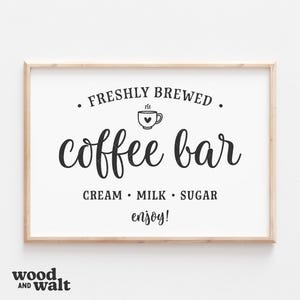 Coffee Bar SVG | Coffee Lover SVG | Cream Milk Sugar SVG | Coffee Sign Svg | Coffee Corner Svg | Farmhouse Kitchen Svg | Digital Download