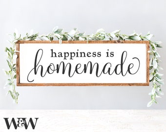 Happiness Is Homemade SVG | Farmhouse Kitchen SVG | Kitchen Sign SVG | Family Dining Sign Svg | Svg For Signs | Cut File