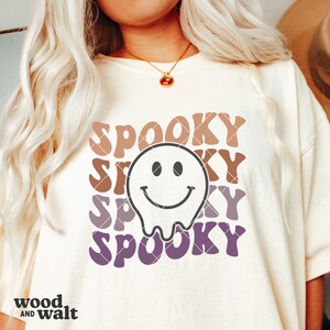 Spooky SVG | Retro Halloween SVG | Halloween Shirt SVG | Halloween Smiley Face Svg | Smiley Ghost Svg | Spooky Season Svg Cut File