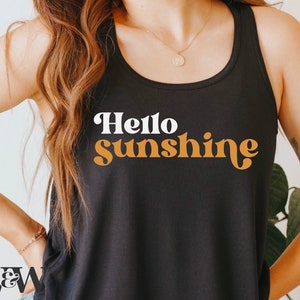 Olá, Sol SVG | Arquivo de Corte de Verão | Design Retrô Vintage | Frase de Verão | Camiseta Feminina da Moda | Placa de Estêncil | Download Digital