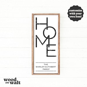 Modern Home Sign SVG | Entry Porch Cut File | Family Name | Geometric Stencil | Wood Sign | Cricut Craft | Digital Download