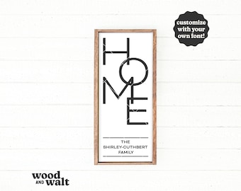 Modernes Hausschild SVG | Eintrag Porch Cut File | Familien Name | Geometrische Schablone | Holzschild | Cricut Handwerk | Digitaler Download