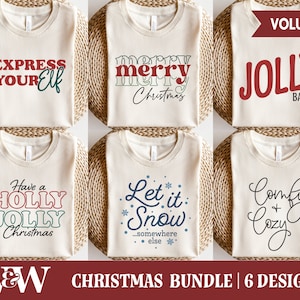 Christmas SVG Bundle | Weihnachtsshirt SVG Bundle | Merry Christmas SVG | Let It Snow Svg | Holly Jolly Svg | Jolly Babe Svg | Winter Svg