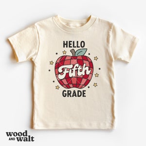 Olá Quinta Série SVG PNG | Disco Apple SVG | Retro Volta Às Aulas Svg | Camisa Escolar Infantil Svg | Quinta Série Era Svg | Sublimação