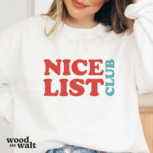 Nice List Club-SVG | Kerstshirt SVG | Retro kerst-svg | Vintage vakantie Svg | Enigszins mooie Svg | Trots lid van de mooie lijst Svg