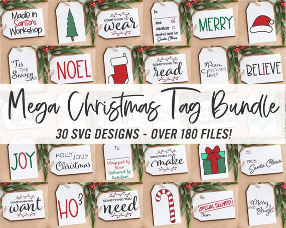 Download Mega Christmas Tags Bundle Svg Christmas Cut File Holiday Etsy