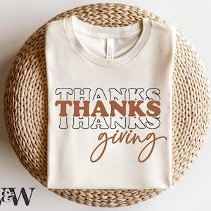 Thanks Thanks Thanks Giving SVG | Thanksgiving Shirt SVG | Fall Shirt SVG | Autumn Svg | Thankful Grateful Blessed Svg | Pumpkin Season Svg