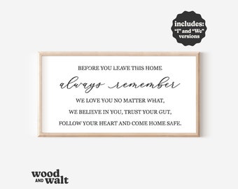Bevor Sie gehen, erinnern Sie sich immer SVG | Bauernhaus Zeichen geschnitten Datei | Familie Türschild Design | Familie Spruch als PNG | Sofort Download