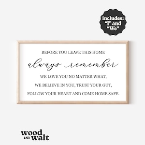 Before You Leave Always Remember SVG | Farmhouse Sign Cut File | Family Door Sign Design | Family Saying Printable PNG | Instant Download