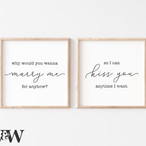 Perché vorresti sposarmi comunque SVG / Così posso baciarti ogni volta che voglio SVG / Citazione romantica SVG / Cartello camera da letto Svg / File Cricut digitale