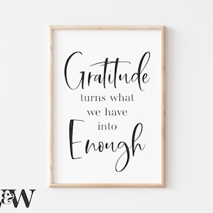 Dankbaarheid zet wat we hebben in genoeg SVG | Fall Cut File | Thanksgiving-ontwerp | Home Decor Familie Zeggen | Boerderij Stencil Houten Teken