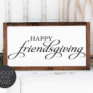 Happy Friendsgiving SVG | Fall Cut-bestand | Home Decor Familie Zeggen | Herfst Design | Stencil Houten Teken | Cricut Iron op | Digitale download