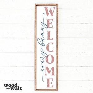 Every Bunny Welcome SVG |  Easter Porch Sign SVG | Easter SVG | Spring Vertical Sign Svg | Farmhouse Easter Svg | Cricut Cut File